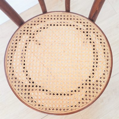 Antique Bentwood Chair with Rattan Weave, 1900s-WK-2023575