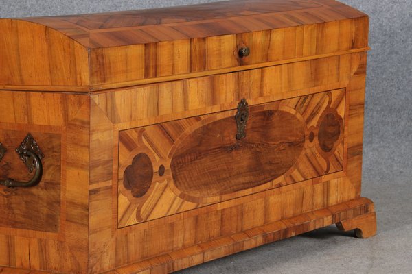 Antique Biedermeier Chest with Walnut Inlay, Early 19th Century-DXD-1151046