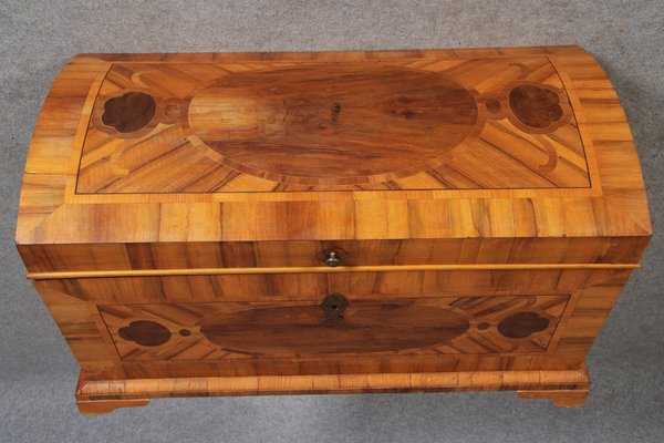 Antique Biedermeier Chest with Walnut Inlay, Early 19th Century-DXD-1151046