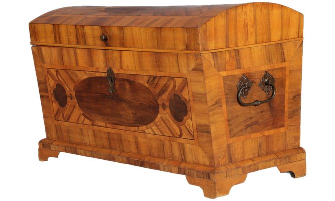 Antique Biedermeier Chest with Walnut Inlay, Early 19th Century-DXD-1151046