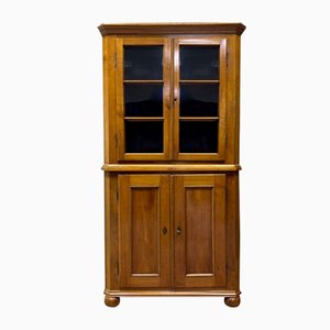 Antique Biedermeier Corner Cupboard in Cherry, 1830-ALF-2033617