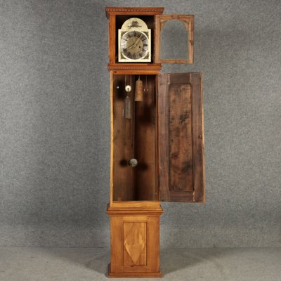 Antique Biedermeier Grandfather Clock in Cherry Tree, 19th Century-DXD-2021420