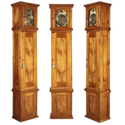 Antique Biedermeier Grandfather Clock in Cherry Tree, 19th Century-DXD-2021420