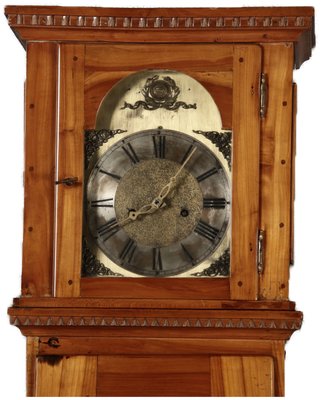 Antique Biedermeier Grandfather Clock in Cherry Tree, 19th Century-DXD-2021420