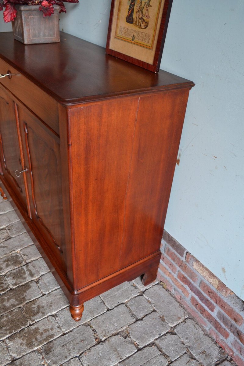 Antique Biedermeier Mahogany Girl's Cupboard