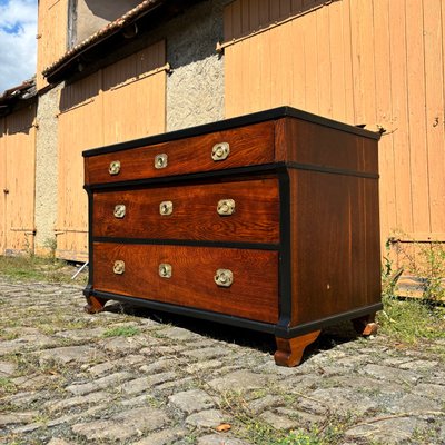 Antique Biedermeier Oak Chest of Drawers, 1820s-ALF-2033618