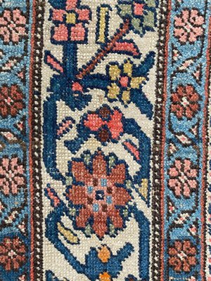 Antique Bijar Hand-Knotted Wool Runner-YMM-1158259