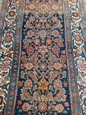 Antique Bijar Hand-Knotted Wool Runner-YMM-1158259