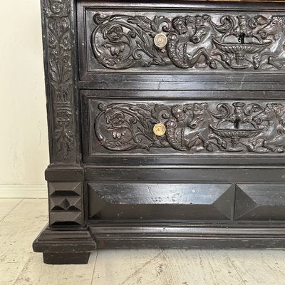 Antique Black Chest of Drawers, 1880-FB-1818303