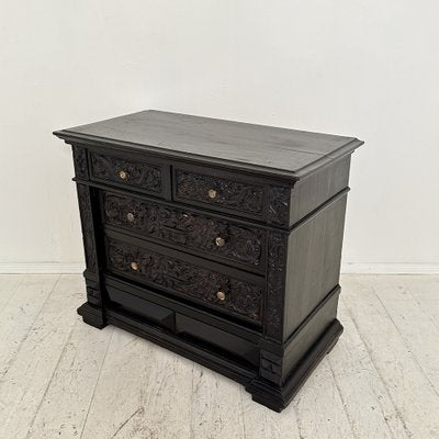 Antique Black Chest of Drawers, 1880-FB-1818303