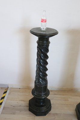 Antique Black Marble Column, 1880s-DCO-1347629