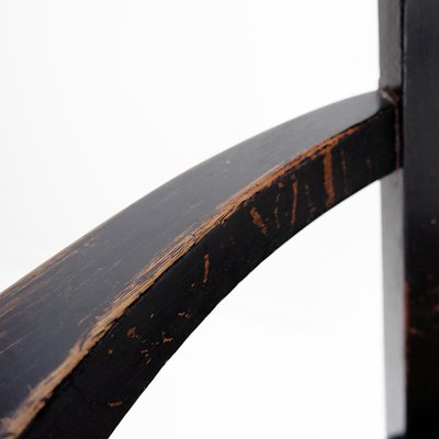 Antique Black Stained Oak Chair-NYF-2019063