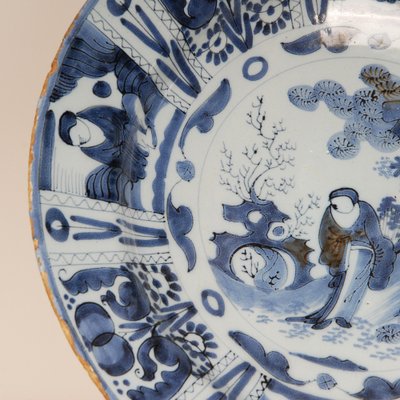 Antique Blue and White Plate in Earthenware, 1690s-GOE-1782866