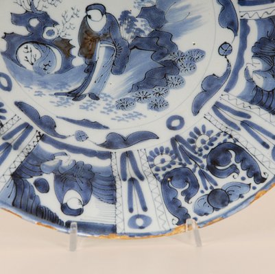 Antique Blue and White Plate in Earthenware, 1690s-GOE-1782866