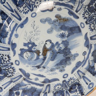 Antique Blue and White Plate in Earthenware, 1690s-GOE-1782866