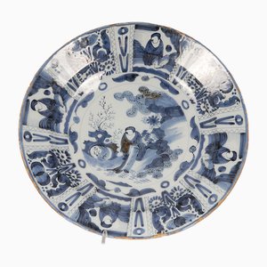 Antique Blue and White Plate in Earthenware, 1690s-GOE-1782866