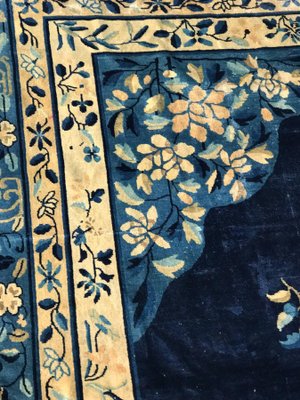 Antique Blue Chinese Peking Rug, 1920s-MBH-1032059