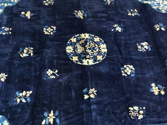 Antique Blue Chinese Peking Rug, 1920s-MBH-1032059