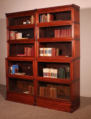 Antique Bookcases in Mahogany from Globe Wernicke, Set of 2-HPU-1807980