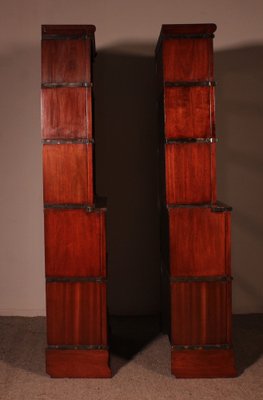 Antique Bookcases in Mahogany from Globe Wernicke, Set of 2-HPU-1807980