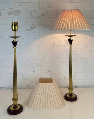 Antique Brass Baga Table Lamps by Patrizia Garganti, Italy, 1970s, Set of 2-WZZ-1383281