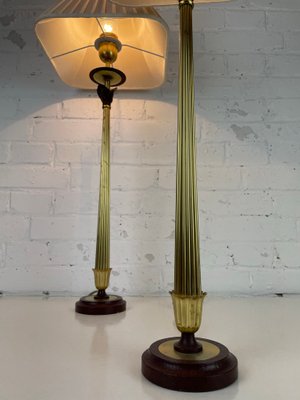 Antique Brass Baga Table Lamps by Patrizia Garganti, Italy, 1970s, Set of 2-WZZ-1383281