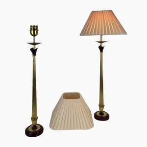 Antique Brass Baga Table Lamps by Patrizia Garganti, Italy, 1970s, Set of 2-WZZ-1383281