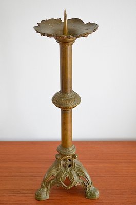 Antique Brass Candlestick, 1880s-OV-1251350