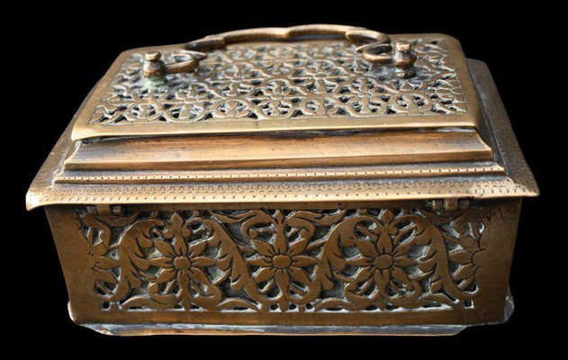 Antique Brass Chest Messenger Box, 17th Century-RIK-1764031