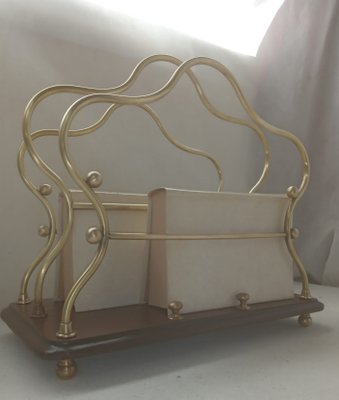 Antique Brass Magazine Rack-LLP-1168134