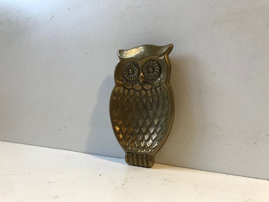 Antique Brass Owl Ashtray-LCR-852152