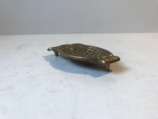 Antique Brass Owl Ashtray-LCR-852152