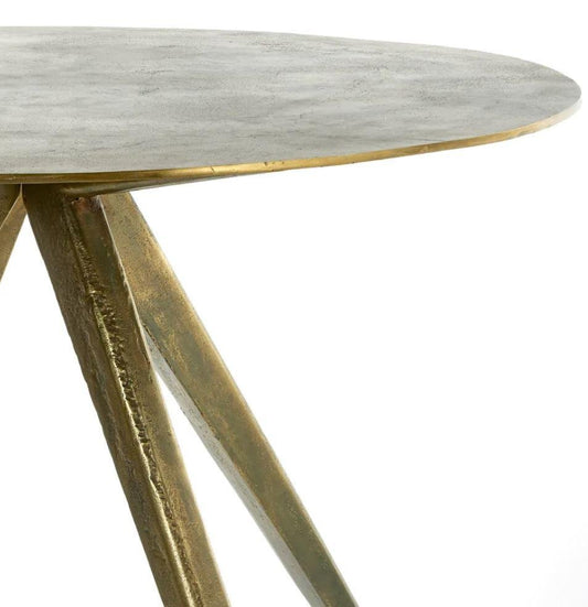 Antique Brass Plated Circle Table from Pols Potten Studio