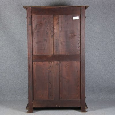 Antique Breton Wilhelminian Historism Oak Vitrine, 19th Century-DXD-1148208