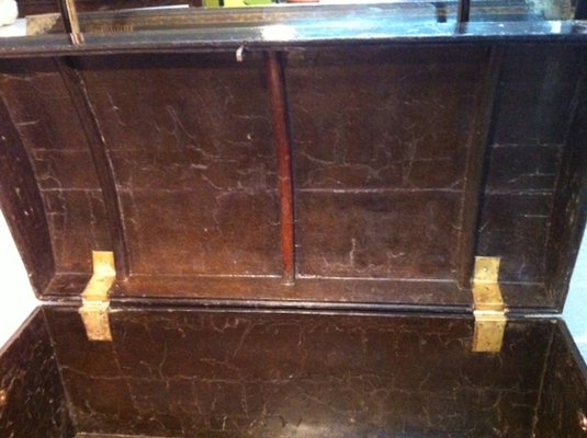 Antique British Lacquered Chest with Chinoiserie Decoration, 1900s-LQ-849427