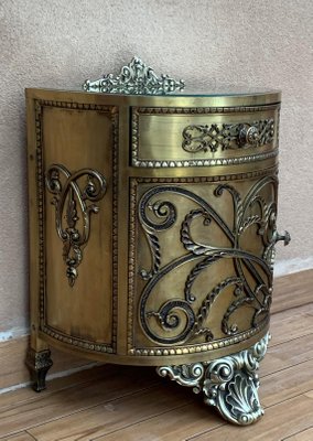 Antique Bronze and Brass Cabinets, Set of 2-PSK-1002850