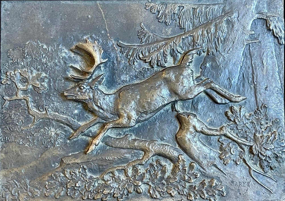 Antique Bronze Bas Relief