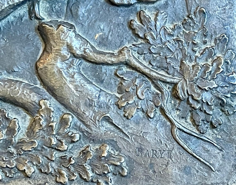 Antique Bronze Bas Relief