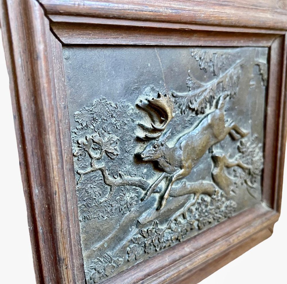 Antique Bronze Bas Relief