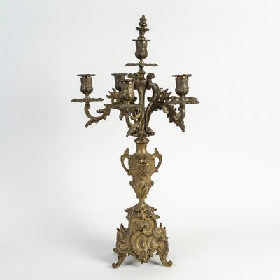 Antique Bronze Candelabra, Set of 2-WFS-2023163