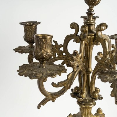 Antique Bronze Candelabra, Set of 2-WFS-2023163