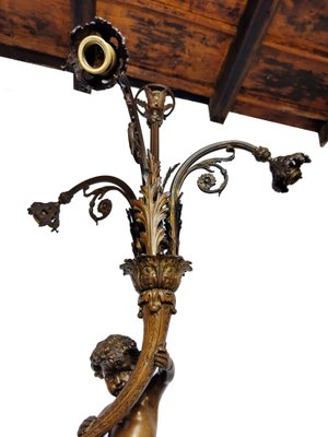 Antique Bronze Lamp Post, Late 1800s-GKV-1344443