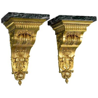 Antique Bronze Shelves, Set of 2-ZCI-1318045