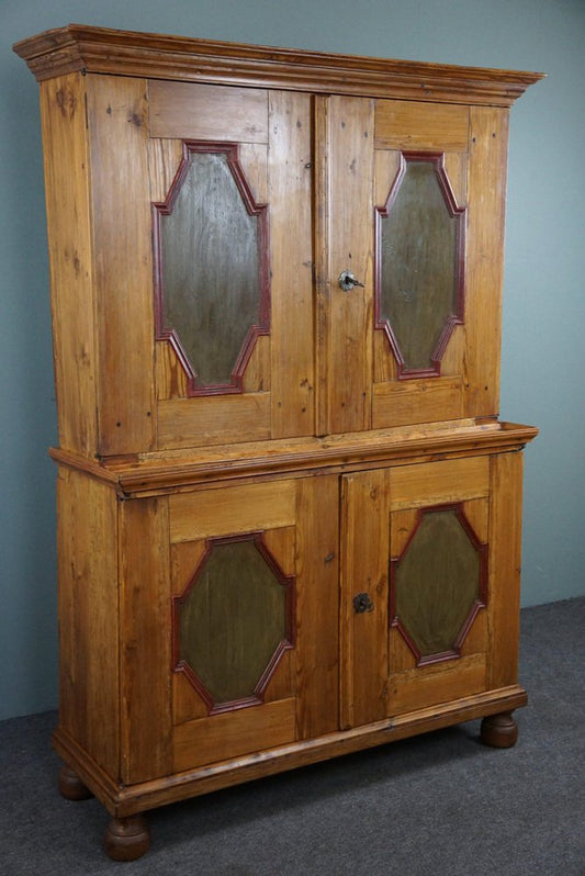 Antique Buffet with Painted Doors