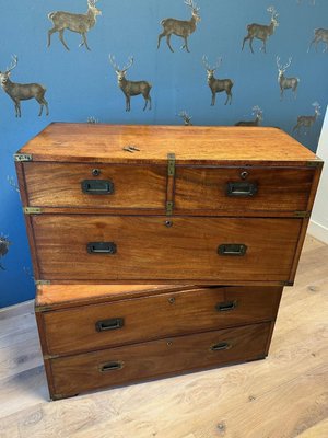 Antique Campaign Chest of Drawers-CUP-2032413