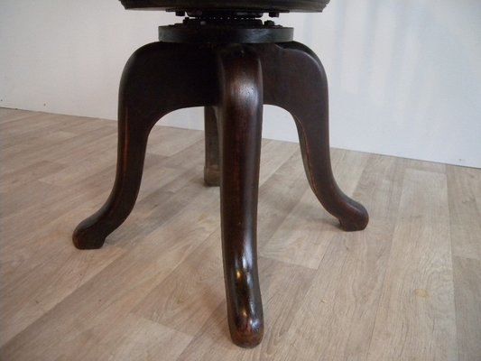 Antique Captain's Swivel Desk Chair, England, 1900s-FEO-1776184