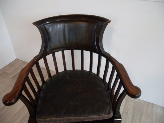 Antique Captain's Swivel Desk Chair, England, 1900s-FEO-1776184