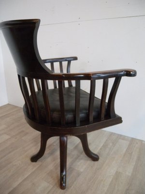 Antique Captain's Swivel Desk Chair, England, 1900s-FEO-1776184