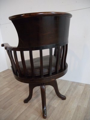 Antique Captain's Swivel Desk Chair, England, 1900s-FEO-1776184