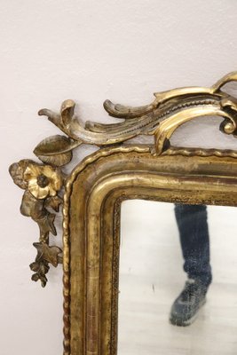 Antique Carved and Gilded Wood Wall Mirror, 1840s-DCO-1122294